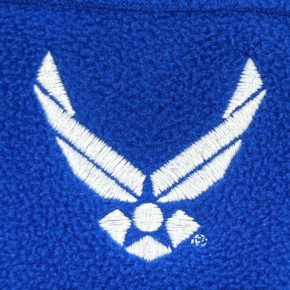 United States Air Force Jacket Women's L Blue Columbia Full Zip Fleece Military‎ - Picture 2 of 10